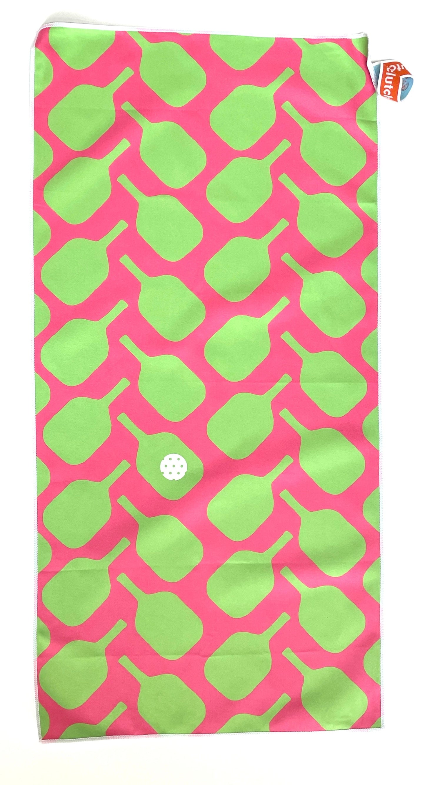 Green & Pink Pickleball Towel