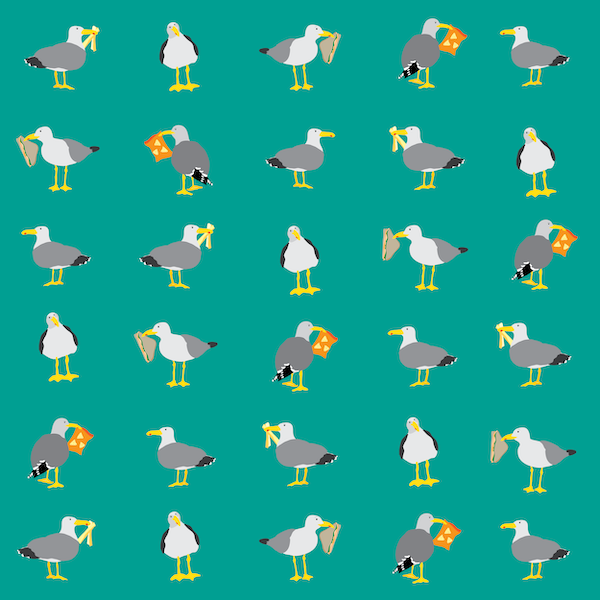 Double Size Beach Towel Seagull Stole My Lunch