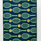Tennis Racquets on Blue